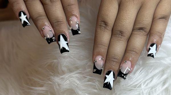 Star designed nails