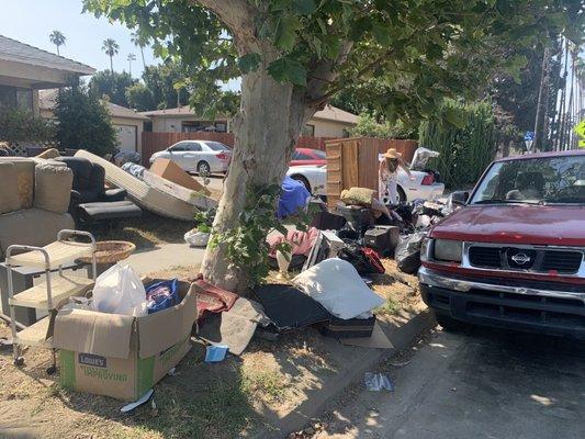 Front lawn was covered with junk and it's all clean now