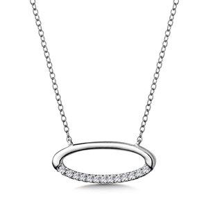 Petite White Gold & Diamond Necklace.