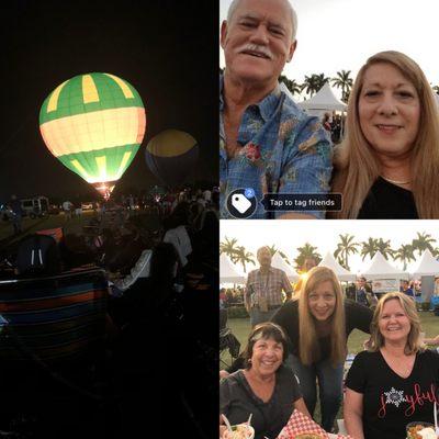 One of the first balloons... and a couple selfies