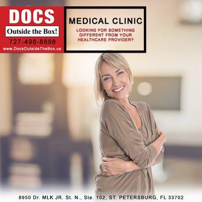 Innovative Medical clinic in St. Petersburg, Florida. Visit our site to learn more - docsoutsidethebox.us 727-498-8898