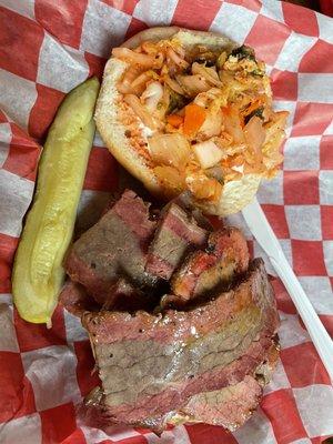 Texas Brisket Sandwich w/ kimchi