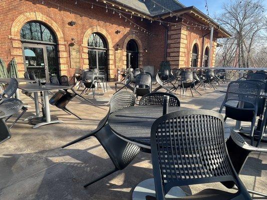 Huge outdoor area overlooking the river