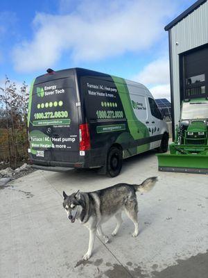 Mercedes's van wrapped for a HVACBusiness