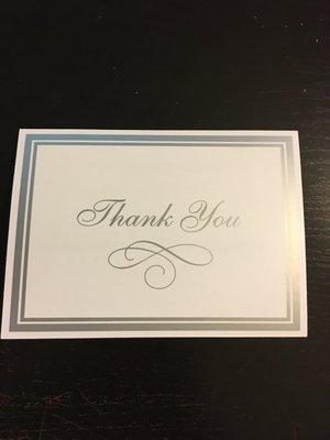 Thank you card