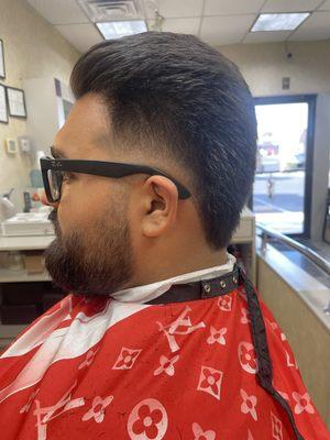 Burst fade mullet