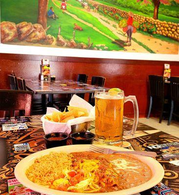 Wednesday Enchiladas Plate Special fills you up, for cheap! (Beer is separate charge)