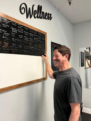 Congratulations Steve you made the Lifetime Wellness Wall!