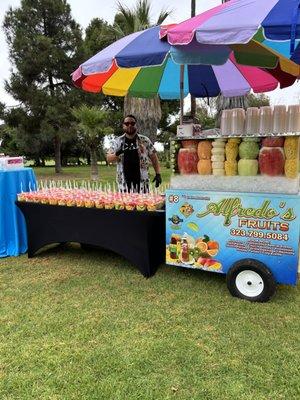 Fruit kart catering corporate picnics.