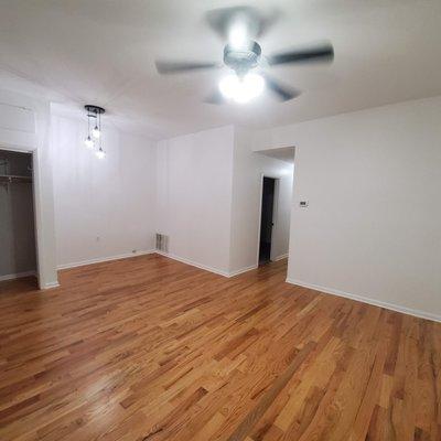 living room after new hardwood floor install