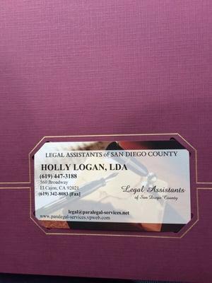 Best contact to have for your legal needs. Holly did our will and trust. We are very pleased with the final product.