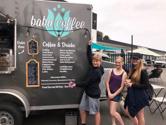 Mobil Baba Coffee next to the Sea Hive Marketplace!