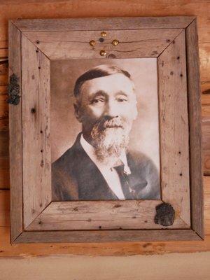 Historical photo from inside one of the cabins