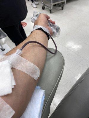 Donating blood