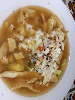 Tortilla soup with chicken