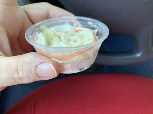 Shot glass size coleslaw