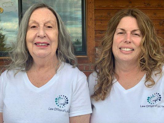 Lori's mother and sister serving as witnesses for a NY signing (We have offices in Florida and New York).