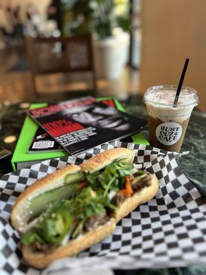 Beef Banh Mi and House Coffee. Guaranteed to make your day better.