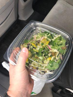 A seven dollar salad what a bunch of crap. F you subway