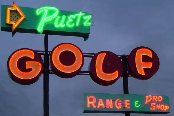 The Puetz sign at the Seattle Store is one of Seattle's classic neon signs.