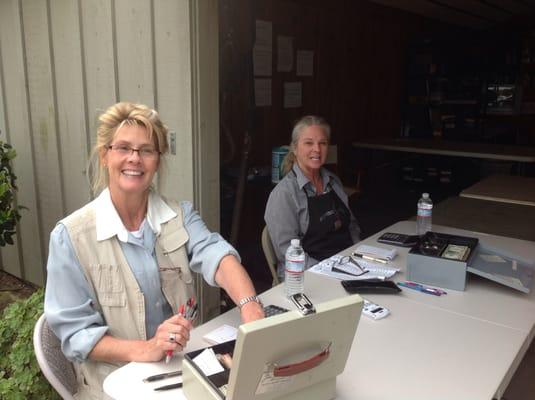 Jan Jessie Jocoy's team working an estate sale in Rancho Santa Fe.