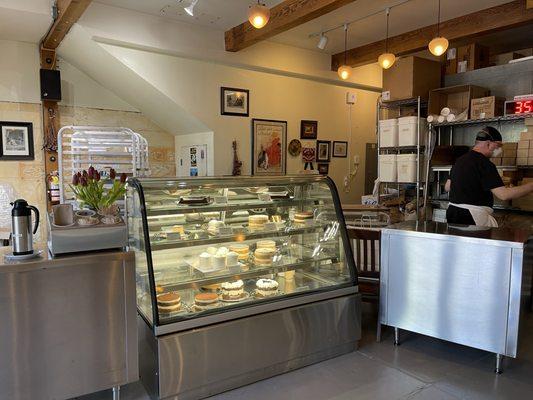 Interior of Crixa Cakes in Berkeley.