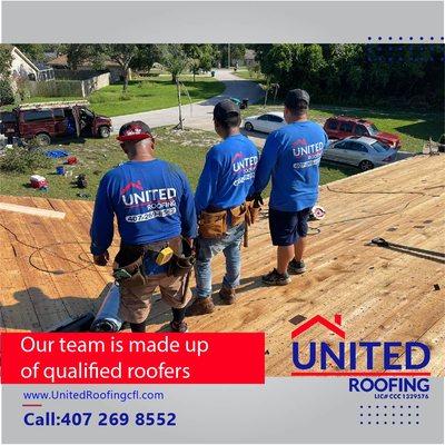 United Roofing. our team made up of qualifed roofers