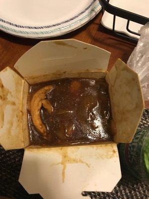 The "chicken teriyaki" that tasted nothing like teriyaki.