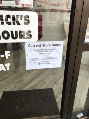 New store hours