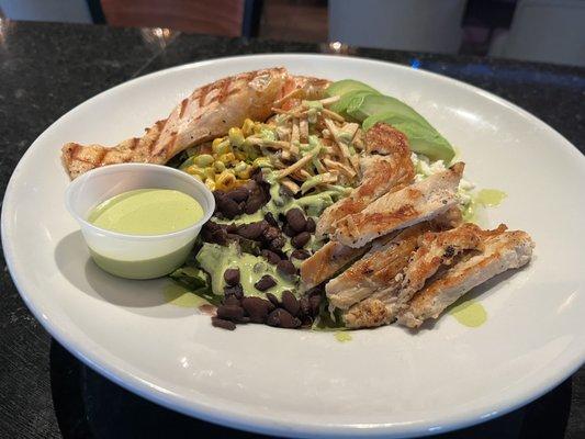 Mexican Salad salmon and chiken