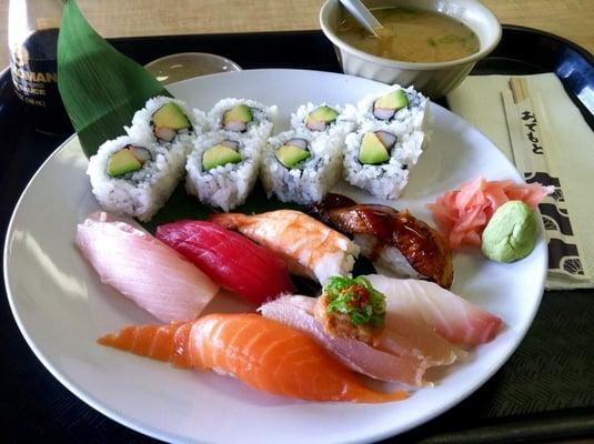 California Roll and Sashimi Sampler