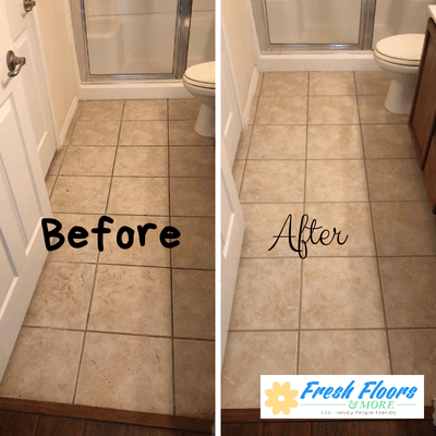 Love cleaning tile! Call us to freshen your bathroom tile! 512-734-8333