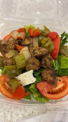 Chicken kabob salad