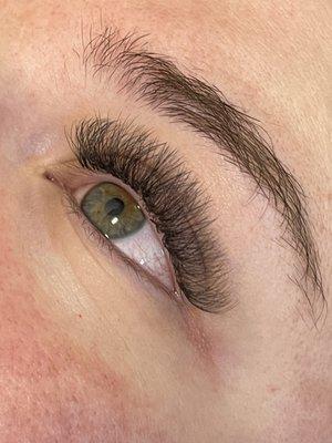 Eyelash extensions with volume