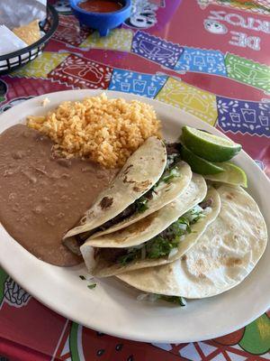 3 Taco Dinner - Got 2 Lengua and 1 Barbacoa tacos - Slap Yo Momma Good !!!