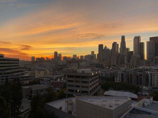 Sunset view from deck