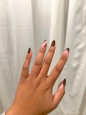 Taken probably a week after getting my nails done. Gel polish. No fake nail.