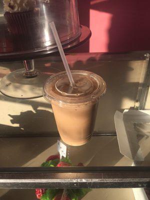 12oz Raspberry White Chocolate Iced Coffee. $2 on Tuesday.