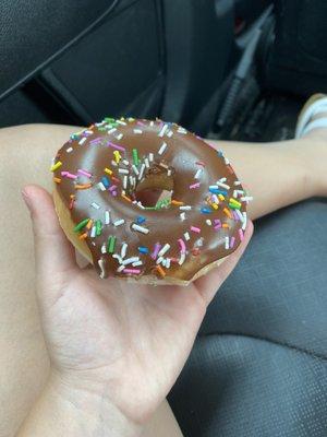 Chocolate sprinkle donut