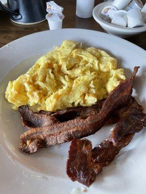 Scrambled eggs and bacon