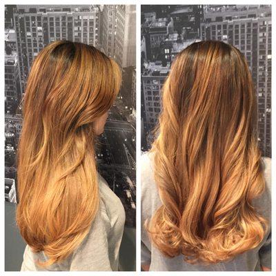 My beautiful balayage color and client after her third visit!!