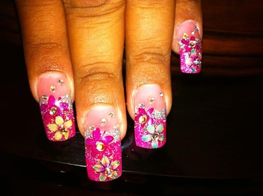 Real dry Flower & glitter full set by Jenny