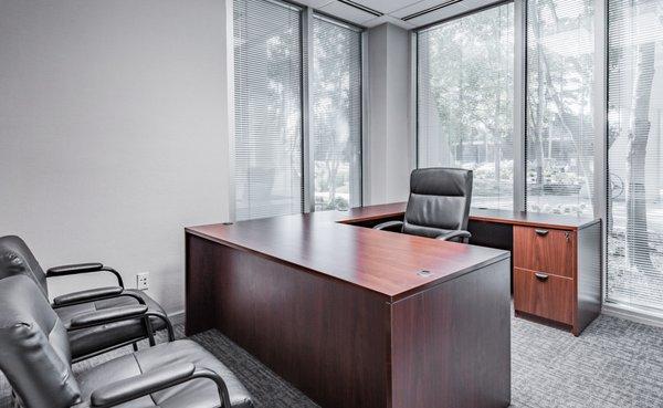 This Executive office has a wonderful view and is currently available to rent!