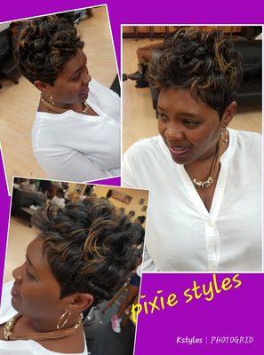 Short style with highlights