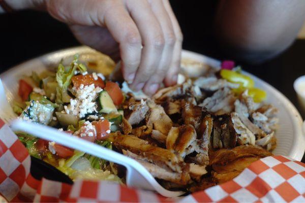 Chicken shawarma platter