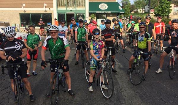 We host group rides for all levels during the spring/summer/fall on Tuesday and Thursday nights at 6:00 pm.