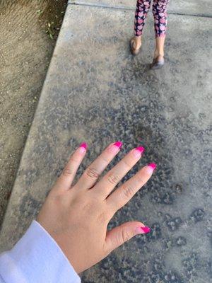 Basic pink French tips