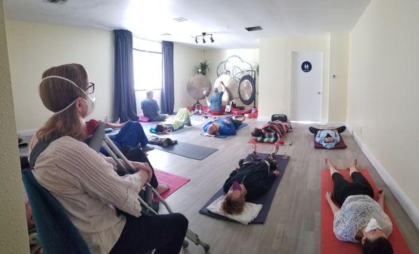 We blessed the space with a sacred Gong Immersion, a regular offering at our Wellness Center.