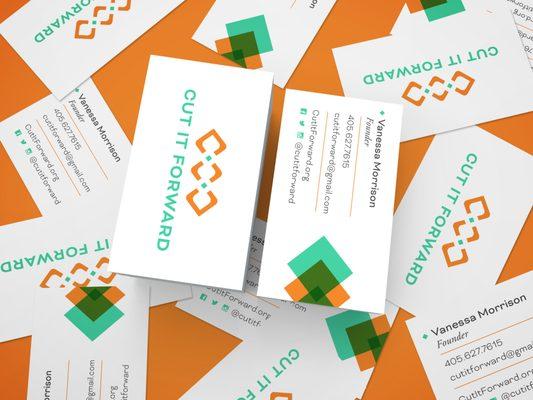 Business Card Design for Cut It Foward