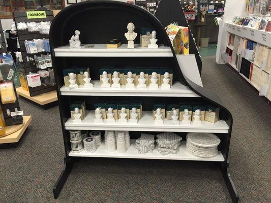 Cool display shelves made from old baby grand piano